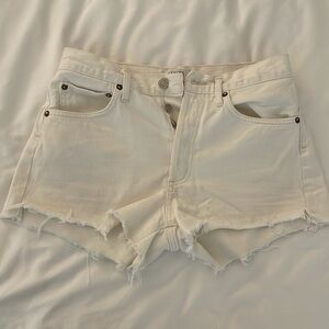 Agolde Parker Jean shorts white